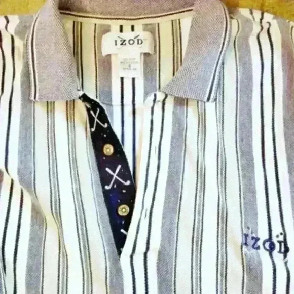 IZOD Mens Polo Short Sleeve CASUAL GOLF TENNIS CASUAL Shirt Size Sm - Picture 3 of 3